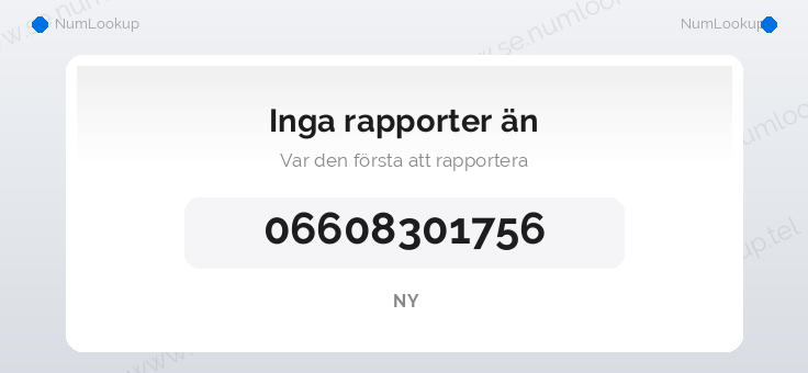 Nummerinformation för 06608301756