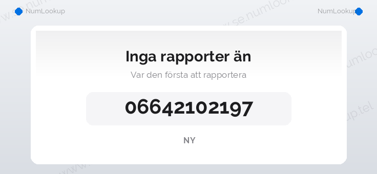 Nummerinformation för 06642102197