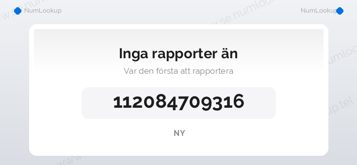 Nummerinformation för 112084709316