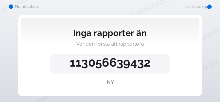 Nummerinformation för 113056639432