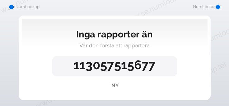 Nummerinformation för 113057515677