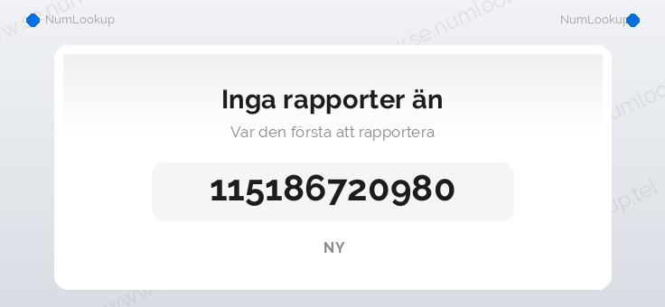 Nummerinformation för 115186720980