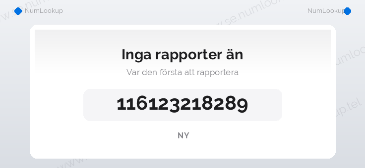 Nummerinformation för 116123218289