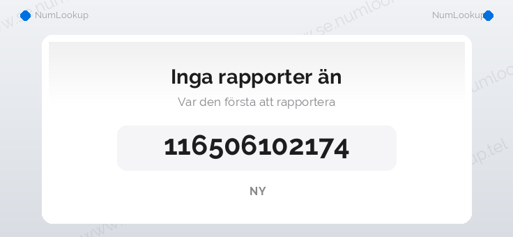 Nummerinformation för 116506102174