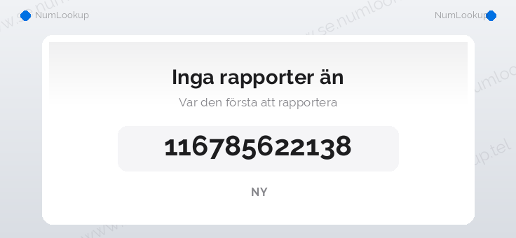 Nummerinformation för 116785622138