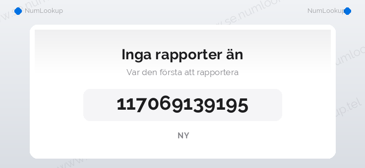 Nummerinformation för 117069139195