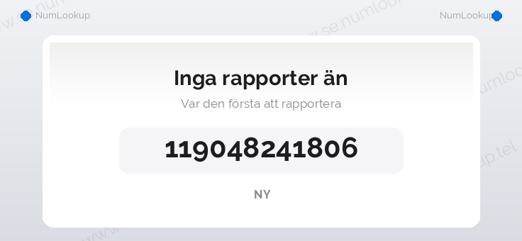 Nummerinformation för 119048241806