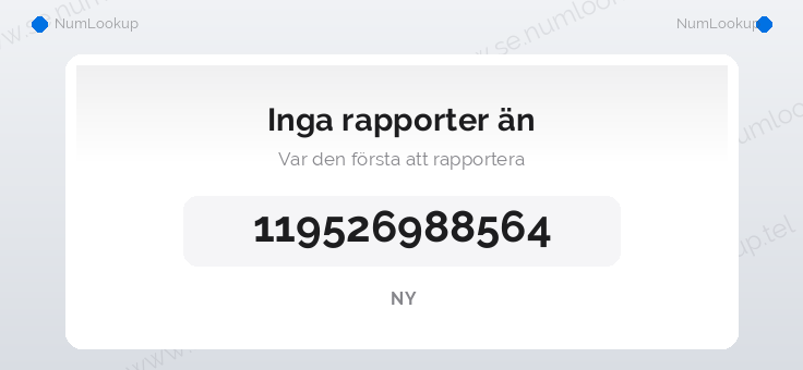 Nummerinformation för 119526988564