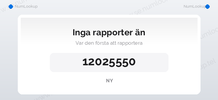 Nummerinformation för 12025550