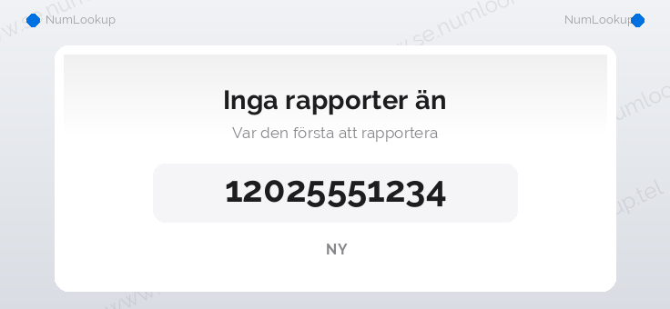 Nummerinformation för 12025551234