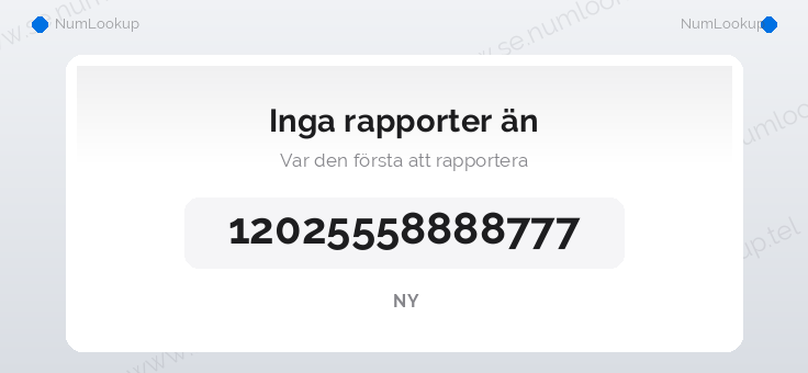Nummerinformation för 12025558888777