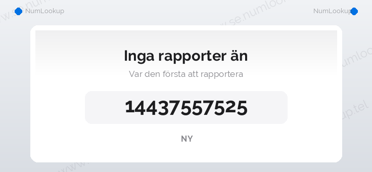 Nummerinformation för 14437557525