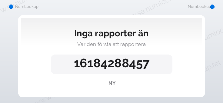 Nummerinformation för 16184288457