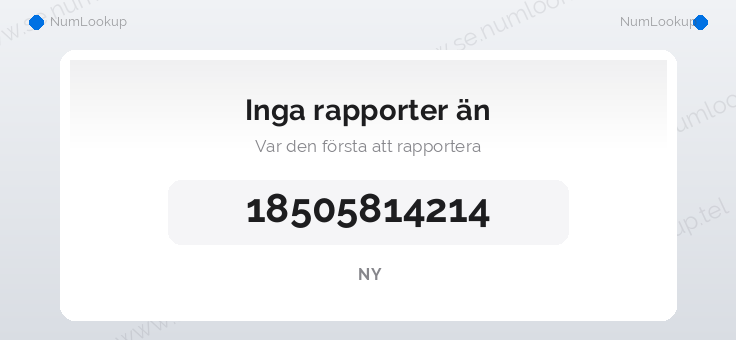 Nummerinformation för 18505814214