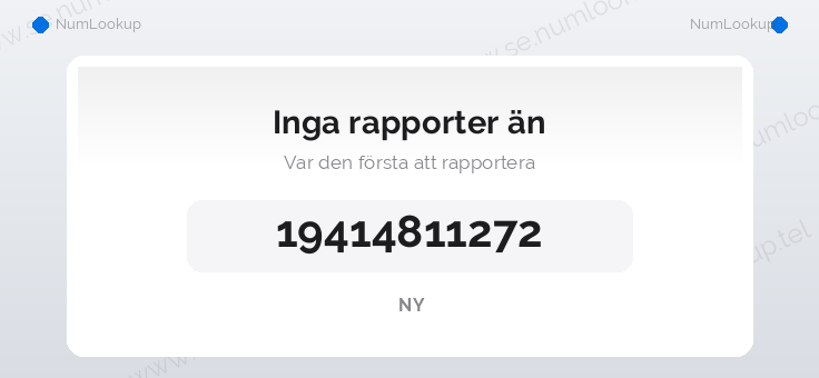 Nummerinformation för 19414811272