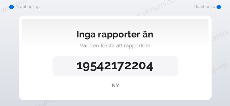 Nummerinformation för 19542172204