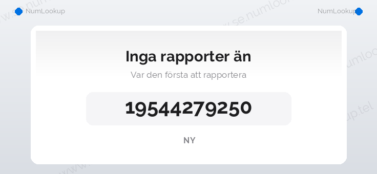 Nummerinformation för 19544279250