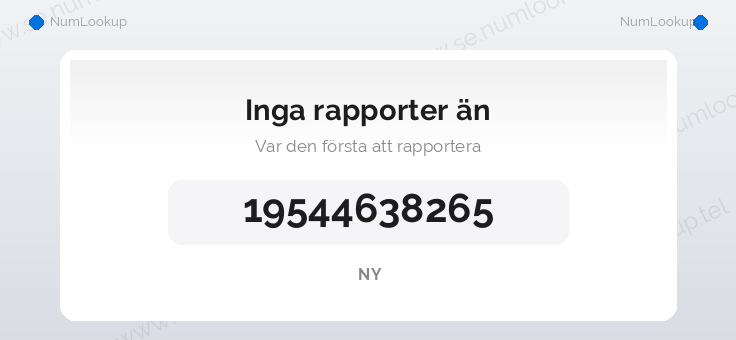 Nummerinformation för 19544638265