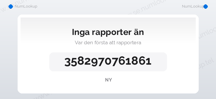 Nummerinformation för 3582970761861