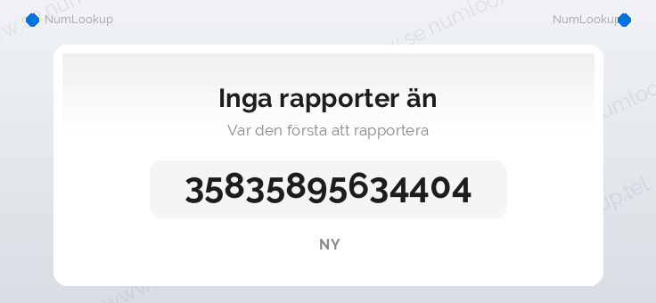Nummerinformation för 35835895634404