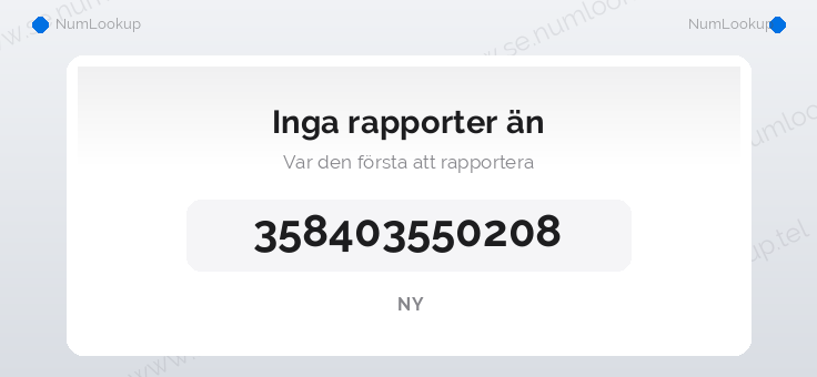 Nummerinformation för 358403550208