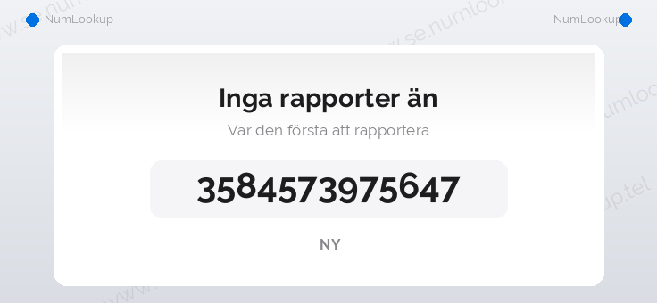 Nummerinformation för 3584573975647