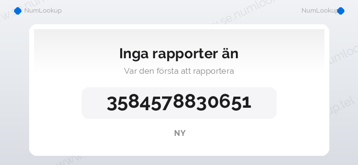 Nummerinformation för 3584578830651
