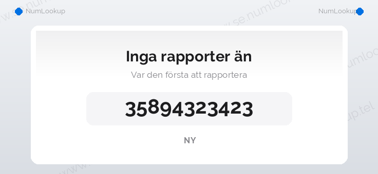 Nummerinformation för 35894323423
