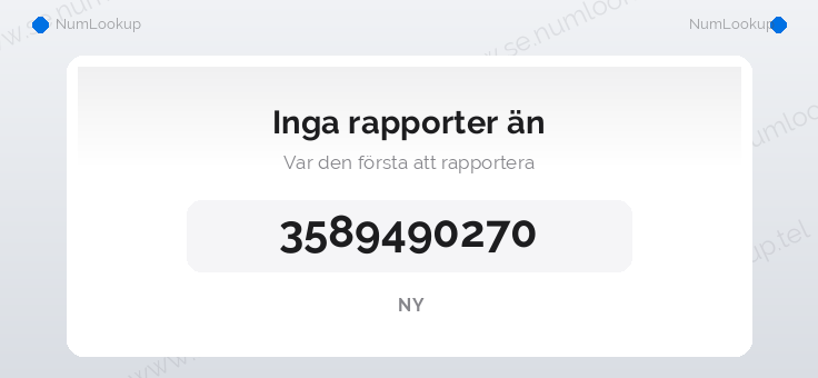 Nummerinformation för 3589490270