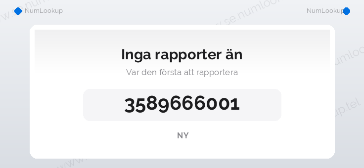 Nummerinformation för 3589666001