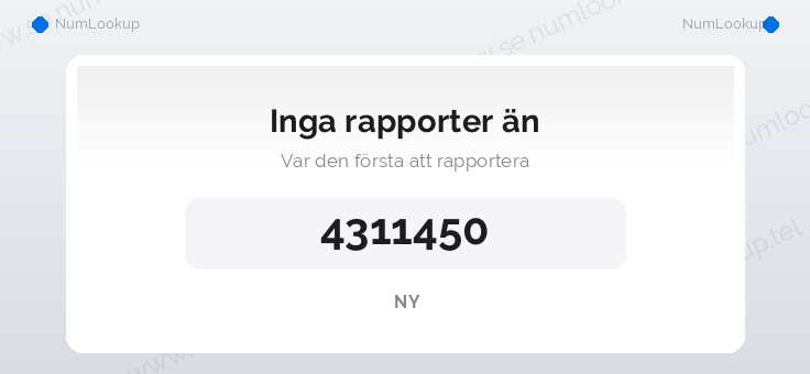 Nummerinformation för 4311450