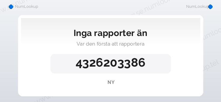 Nummerinformation för +4326203386