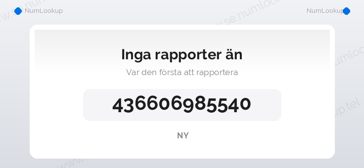Nummerinformation för 436606985540
