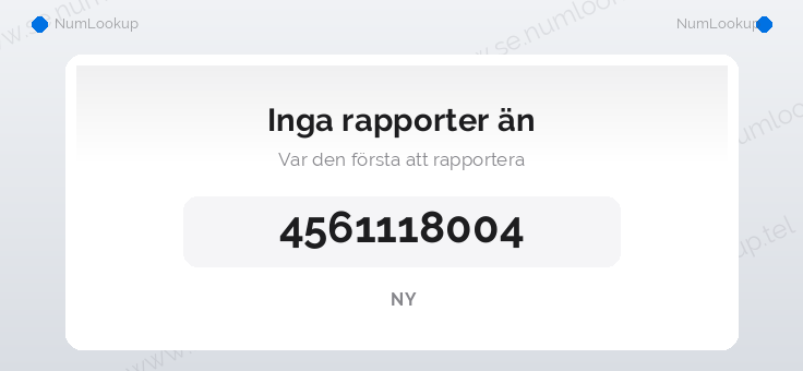 Nummerinformation för 4561118004