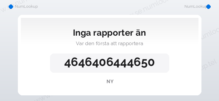 Nummerinformation för +4646406444650