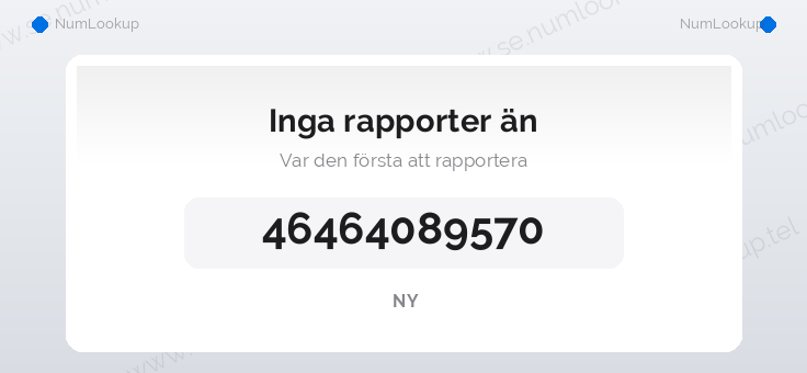 Nummerinformation för +46464089570