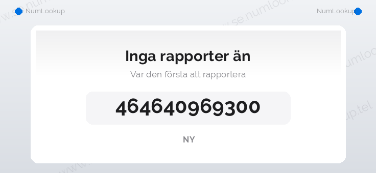 Nummerinformation för +464640969300