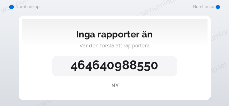 Nummerinformation för +464640988550