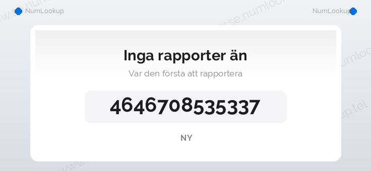 Nummerinformation för +4646708535337