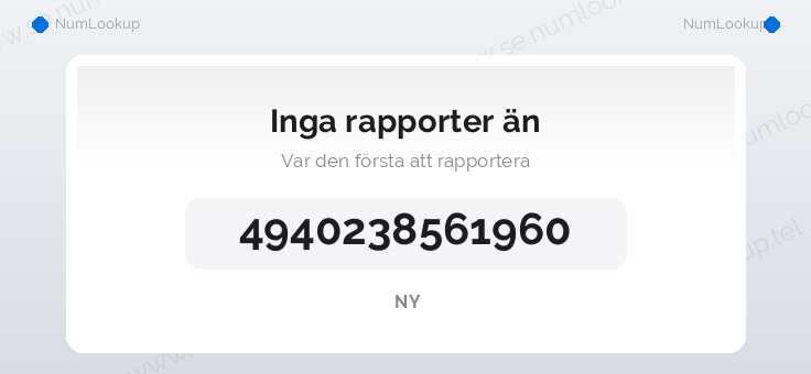 Nummerinformation för +4940238561960