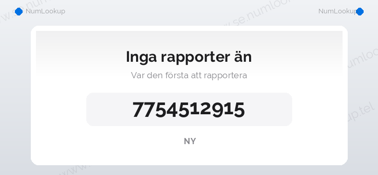 Nummerinformation för 7754512915